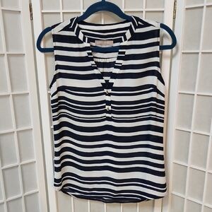 Banana Republic Navy and White Striped Sleeveless Blouse Size XSP